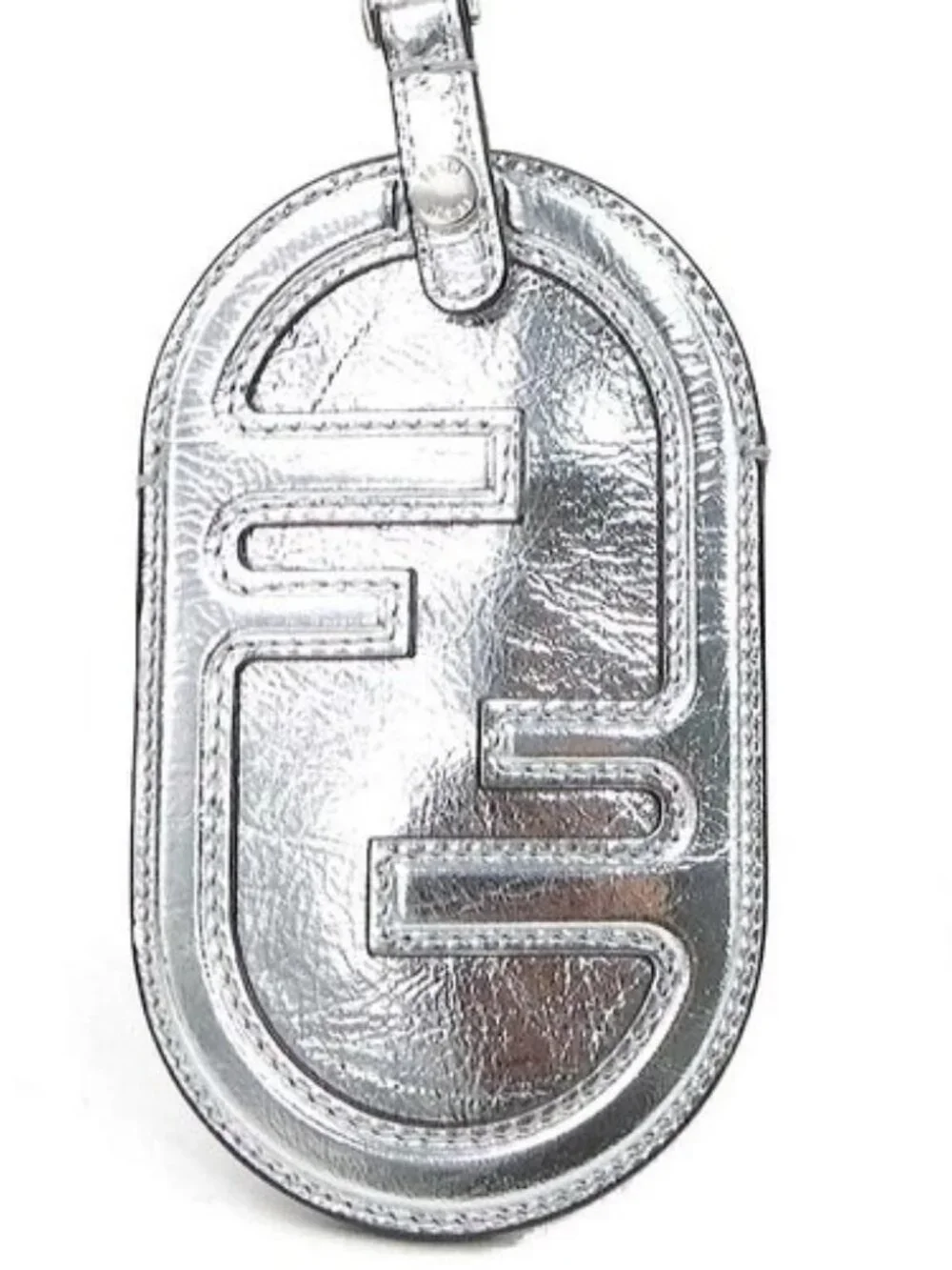 Auth FENDI Pass Case Holder Silver Leather - 56556a - Picture 2 of 9